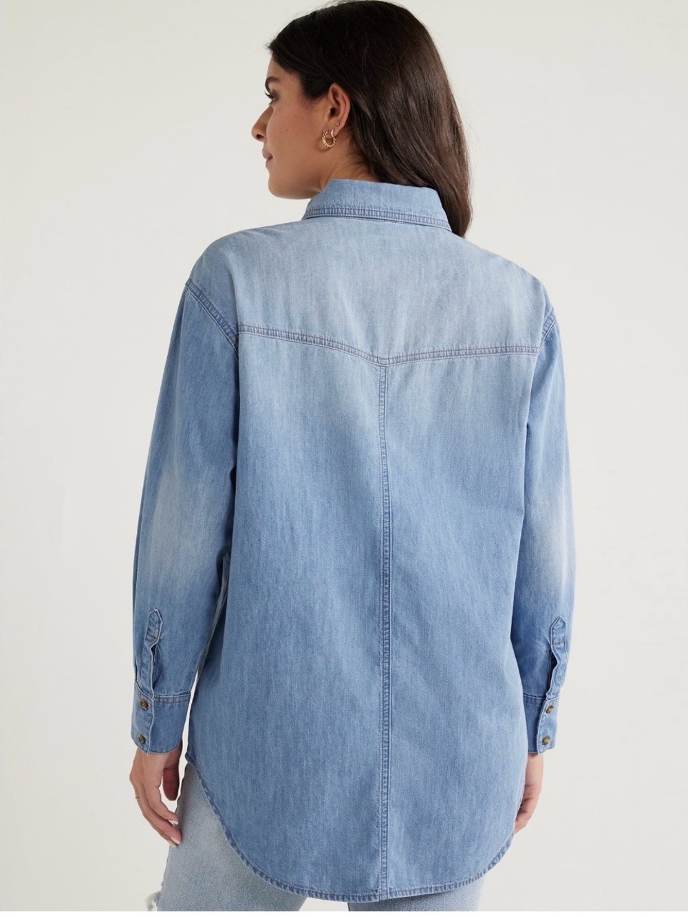 Sofia by Sofia Vergara XXXL (22) Oversized Boyfriend Long Sleeve Shirt NWT - Picture 5 of 9
